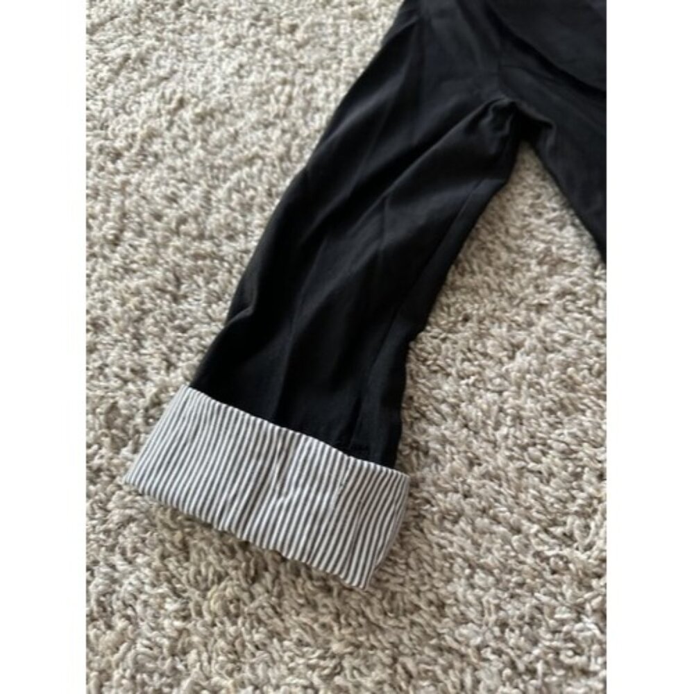 Papaya Basic Solid Black Roll Sleeve Single Butto… - image 4